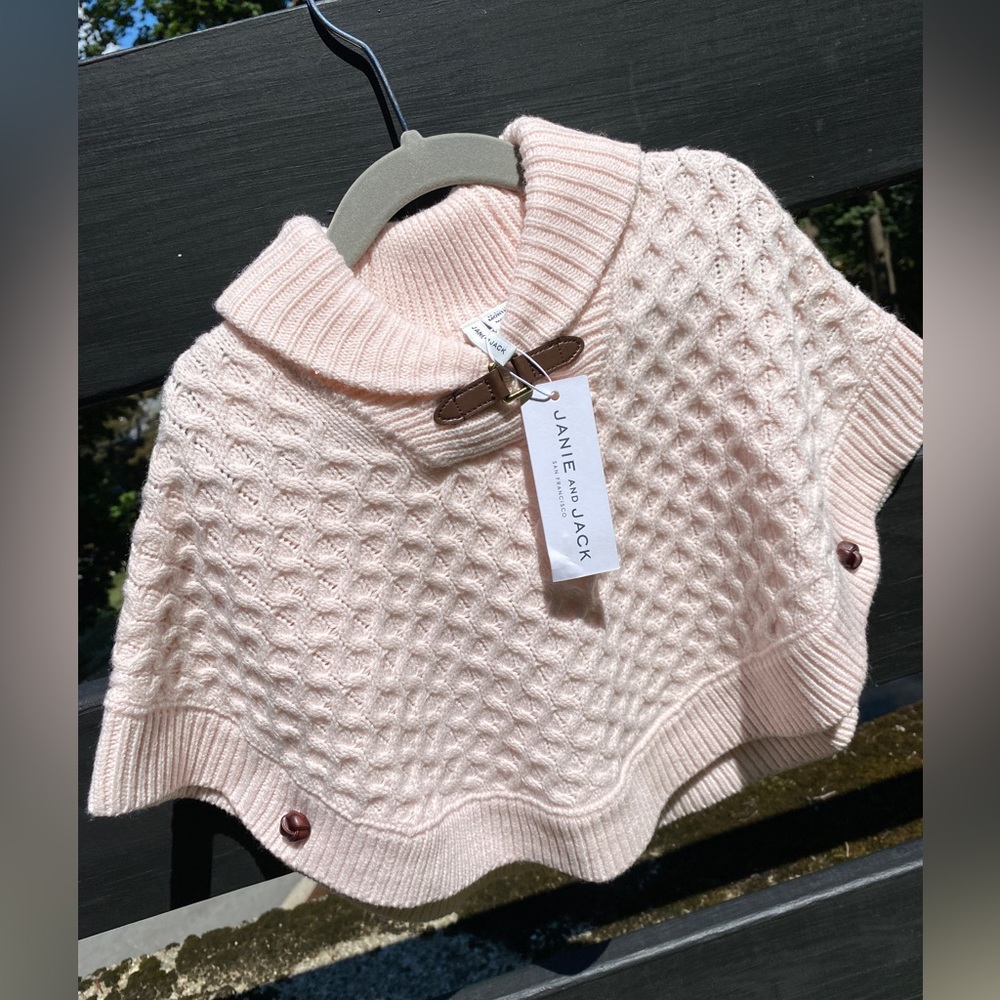 Janie and Jack cable knit sweater cape
